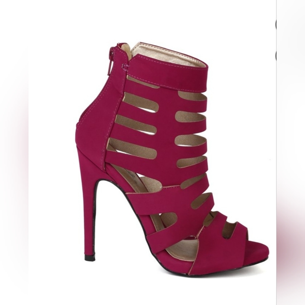 ❤️ QUPID GLEE - 16 MAGUENTA  NUBUCK . SIZE 7.5  COLOR: PINK 💓 NEW WITHOUT BOX. - Picture 2 of 11